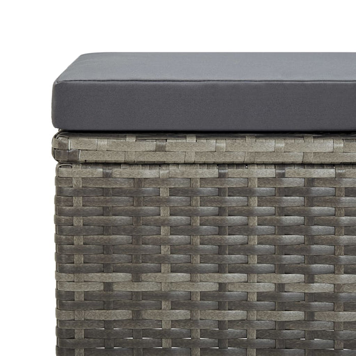 Set mobilier de exterior cu perne, 5 piese, gri, poliratan WALTI