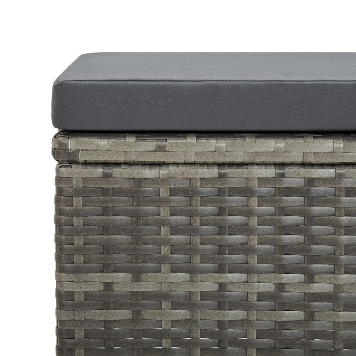 Set mobilier de exterior cu perne, 11 piese, gri, poliratan - WALTI WALTI