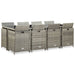 Set mobilier de exterior cu perne, 13 piese, gri, poliratan - WALTI WALTI