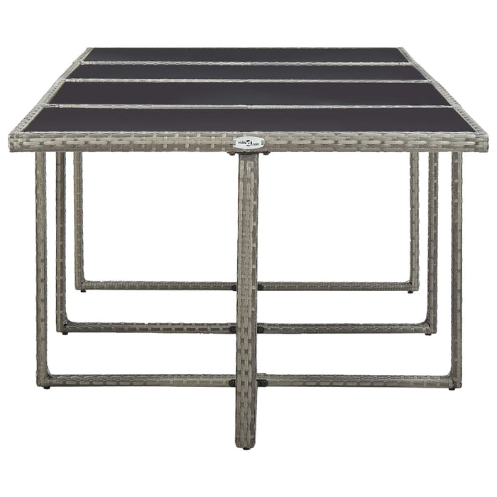 Set mobilier de exterior cu perne, 13 piese, gri, poliratan - WALTI WALTI