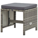 Set mobilier de exterior cu perne, 13 piese, gri, poliratan - WALTI WALTI