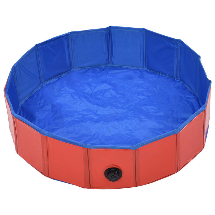 Piscină pentru câini pliabilă, roșu, 80 x 20 cm, PVC - WALTI WALTI