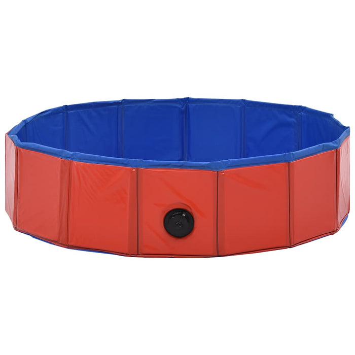Piscină pentru câini pliabilă, roșu, 80 x 20 cm, PVC - WALTI WALTI