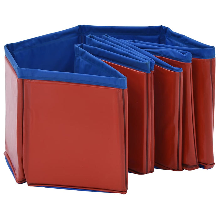 Piscină pentru câini pliabilă, roșu, 80 x 20 cm, PVC - WALTI WALTI
