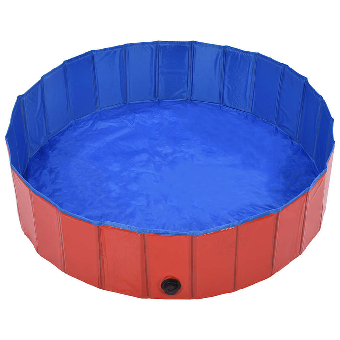 Piscină pentru câini pliabilă, roșu, 120 x 30 cm, PVC - WALTI WALTI
