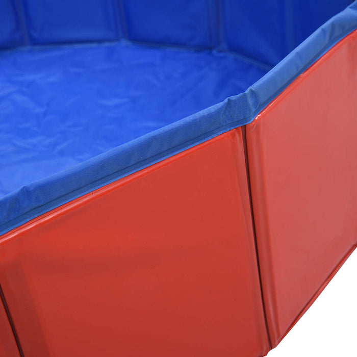 Piscină pentru câini pliabilă, roșu, 120 x 30 cm, PVC - WALTI WALTI