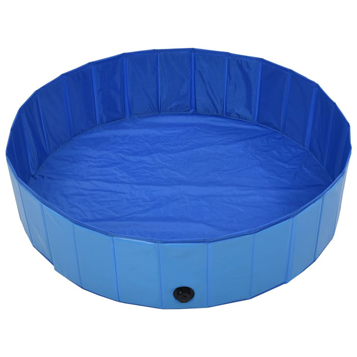Piscină pentru câini pliabilă, albastru, 120 x 30 cm, PVC WALTI