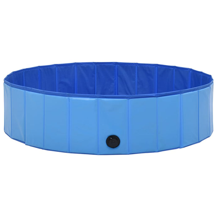 Piscină pentru câini pliabilă, albastru, 120 x 30 cm, PVC WALTI