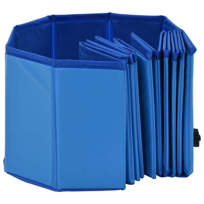 Piscină pentru câini pliabilă, albastru, 120 x 30 cm, PVC WALTI