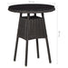 Set mobilier bistro de grădină cu perne 3 piese negru poliratan - WALTI WALTI