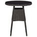 Set mobilier bistro de grădină cu perne 3 piese negru poliratan - WALTI WALTI