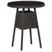 Set mobilier bistro de grădină cu perne 3 piese negru poliratan - WALTI WALTI