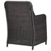 Set mobilier bistro de grădină cu perne 3 piese negru poliratan - WALTI WALTI