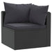 Set mobilier de grădină cu perne, 7 piese, negru, poliratan - WALTI WALTI