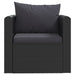 Set mobilier de grădină cu perne, 7 piese, negru, poliratan - WALTI WALTI