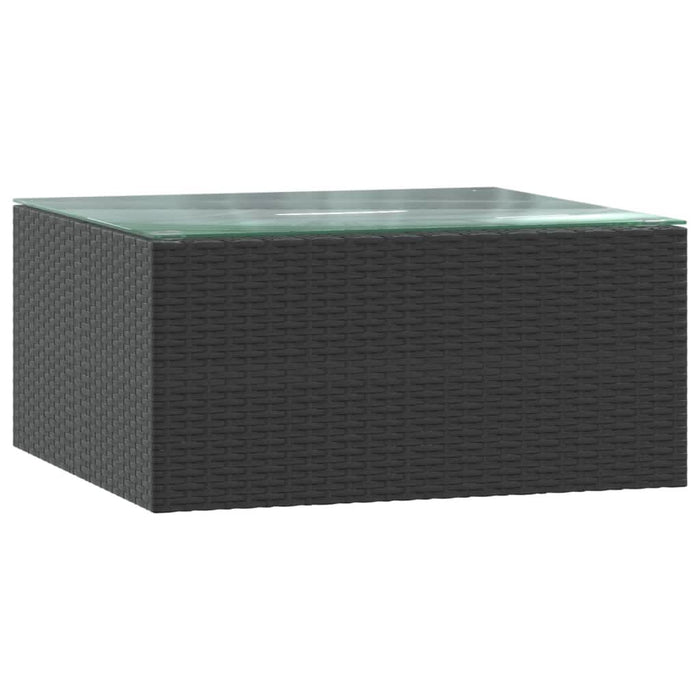 Set mobilier de grădină cu perne, 7 piese, negru, poliratan - WALTI WALTI