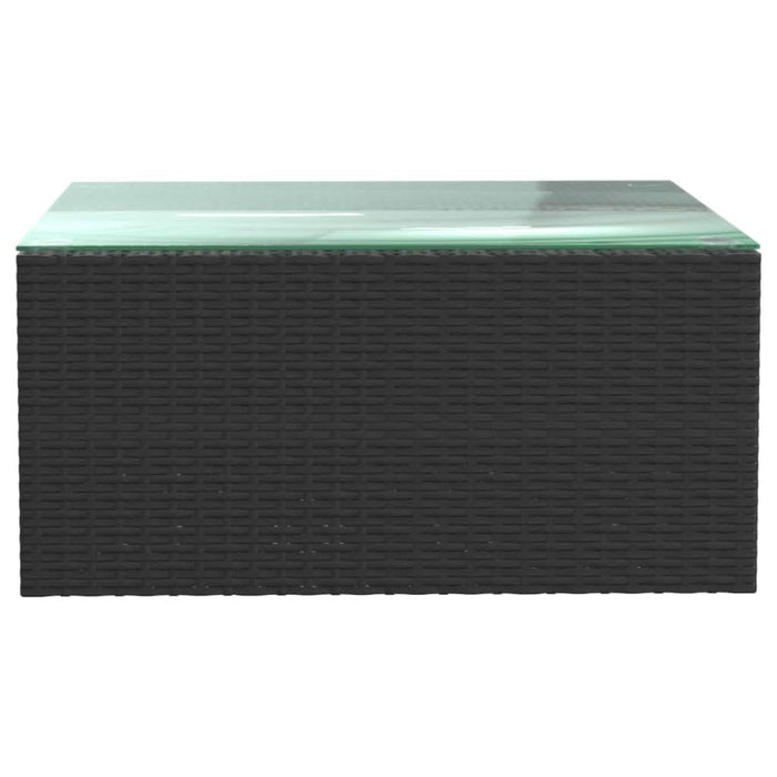 Set mobilier de grădină cu perne, 7 piese, negru, poliratan - WALTI WALTI