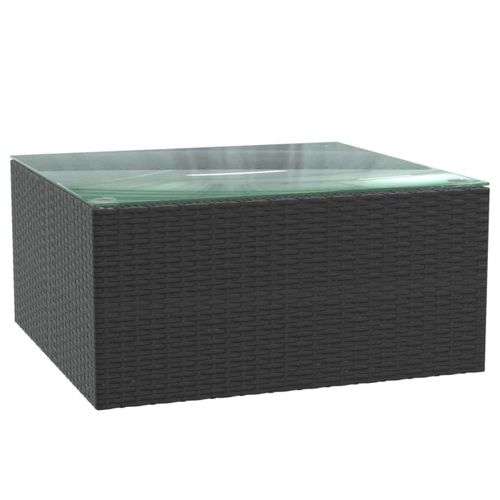 Set mobilier de grădină cu perne, 7 piese, negru, poliratan - WALTI WALTI