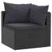 Set mobilier de grădină cu perne, 7 piese, negru, poliratan - WALTI WALTI