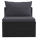 Set mobilier de grădină cu perne, 7 piese, negru, poliratan - WALTI WALTI