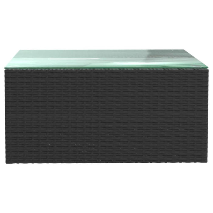 Set mobilier de grădină cu perne, 7 piese, negru, poliratan - WALTI WALTI