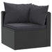 Set mobilier de grădină cu perne, 5 piese, negru, poliratan - WALTI WALTI