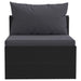Set mobilier de grădină cu perne, 5 piese, negru, poliratan - WALTI WALTI
