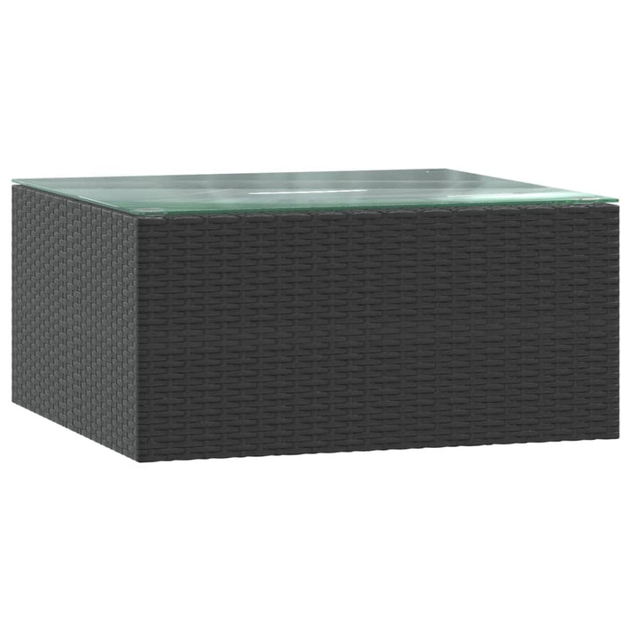 Set mobilier de grădină cu perne, 5 piese, negru, poliratan - WALTI WALTI