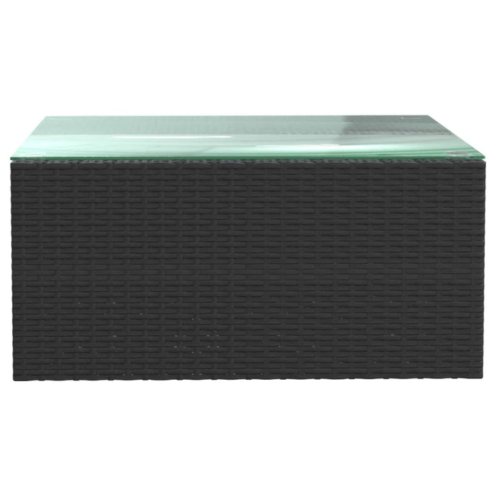 Set mobilier de grădină cu perne, 5 piese, negru, poliratan - WALTI WALTI