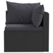 Set mobilier de grădină cu perne, 2 piese, negru, poliratan - WALTI WALTI