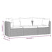 Set mobilier de grădină cu perne, 3 piese, negru, poliratan - WALTI WALTI