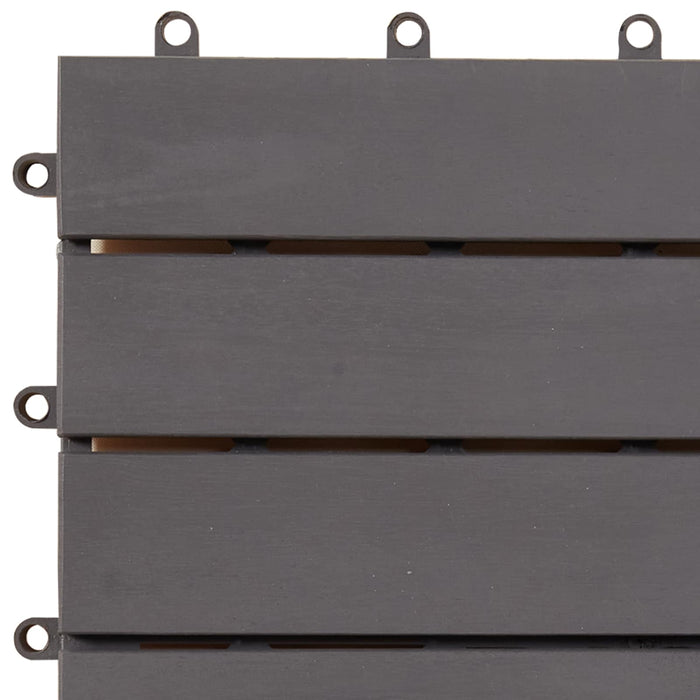 Plăci pentru Deck 10 pcs Gri 30 x 30 cm Lemn de Acacia - WALTI WALTI