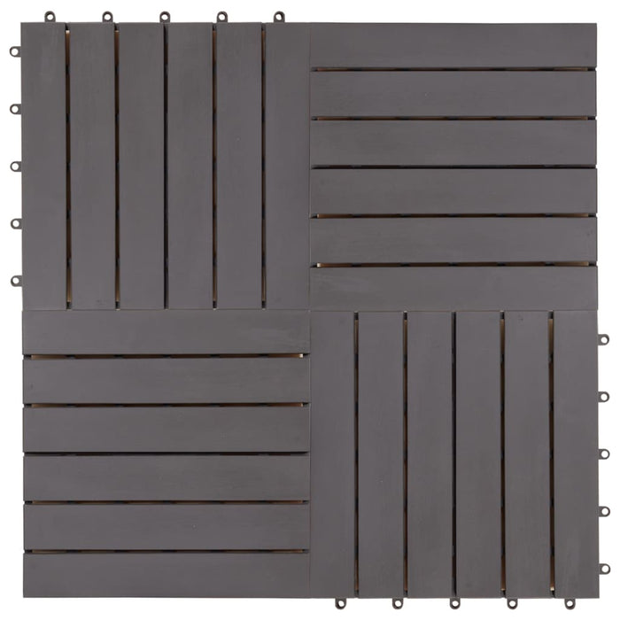 Plăci pardoseală, 10 buc., gri, 30x30 cm, lemn masiv de acacia - WALTI WALTI