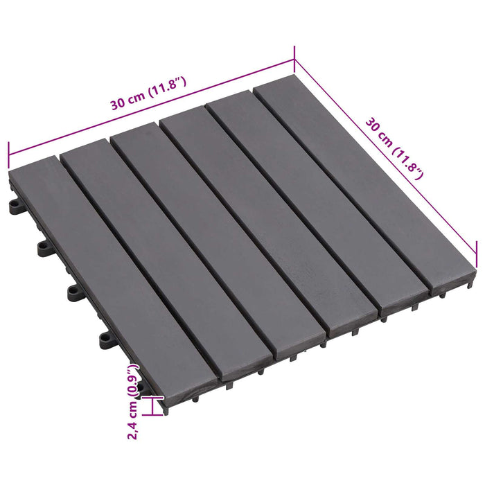 Plăci pentru Deck 10 pcs Gri 30 x 30 cm Lemn de Acacia - WALTI WALTI