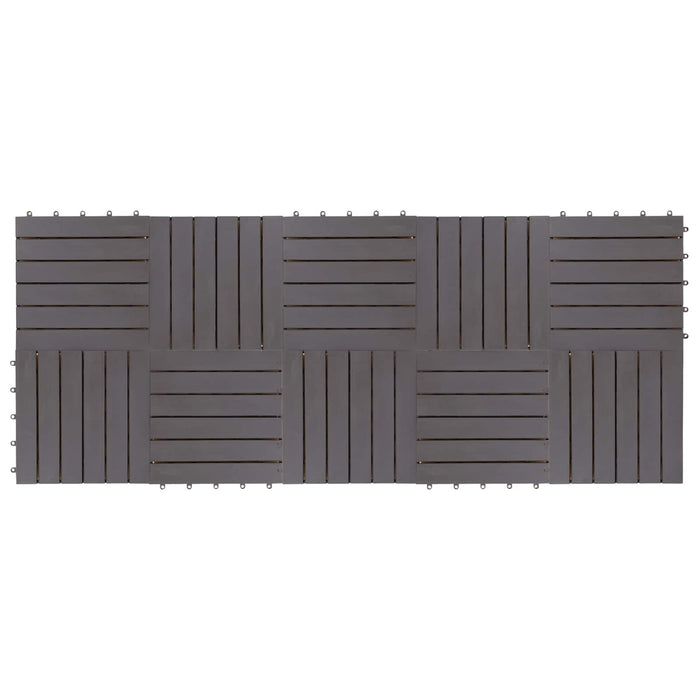 Plăci pentru Deck 10 pcs Gri 30 x 30 cm Lemn de Acacia - WALTI WALTI