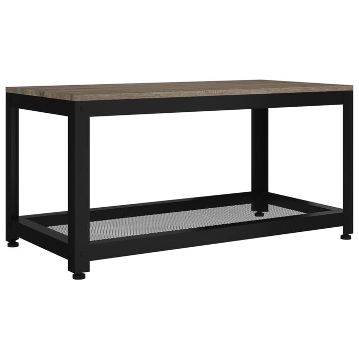 Măsuță de cafea, gri și negru, 90x45x45 cm, MDF și fier - WALTI WALTI