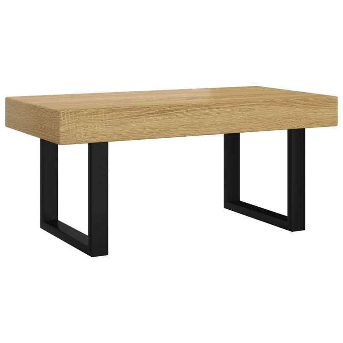 Măsuță de cafea, maro deschis & negru, 90x45x40 cm, MDF și fier - WALTI WALTI