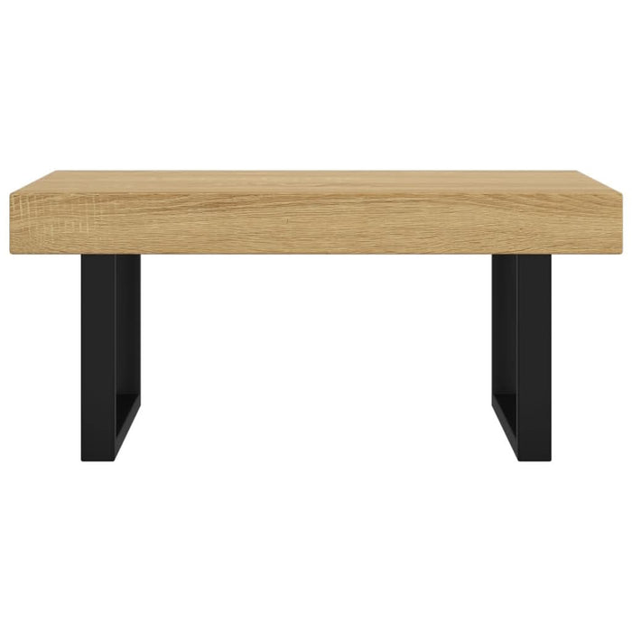 Măsuță de cafea, maro deschis & negru, 90x45x40 cm, MDF și fier - WALTI WALTI
