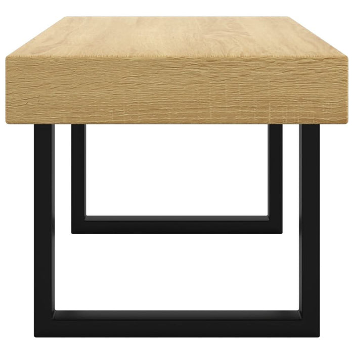 Măsuță de cafea, maro deschis & negru, 90x45x40 cm, MDF și fier - WALTI WALTI