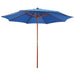 Umbrelă de soare cu stâlp din lemn, albastru, 300 x 258 cm - WALTI WALTI