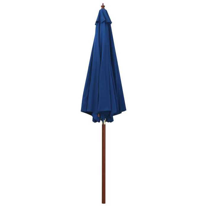 Umbrelă de soare cu stâlp din lemn, albastru, 300 x 258 cm - WALTI WALTI