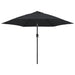 Umbrelă de soare de exterior cu stâlp metalic, negru, 300 cm - WALTI WALTI