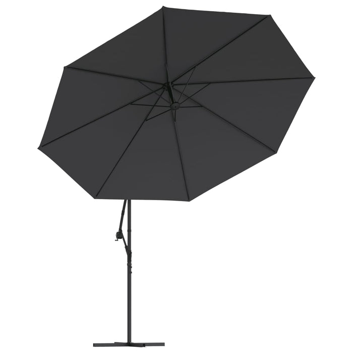 Umbrelă consolă de grădină cu stâlp din aluminiu, negru, 350 cm - WALTI WALTI