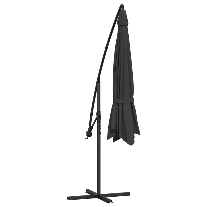 Umbrelă consolă de grădină cu stâlp din aluminiu, negru, 350 cm - WALTI WALTI