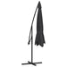 Umbrelă consolă de grădină cu stâlp din aluminiu, negru, 350 cm - WALTI WALTI