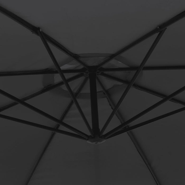 Umbrelă consolă de grădină cu stâlp din aluminiu, negru, 350 cm - WALTI WALTI