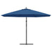 Umbrelă suspendată cu stâlp din aluminiu, albastru, 350 cm - WALTI WALTI