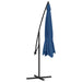 Umbrelă suspendată cu stâlp din aluminiu, albastru, 350 cm - WALTI WALTI