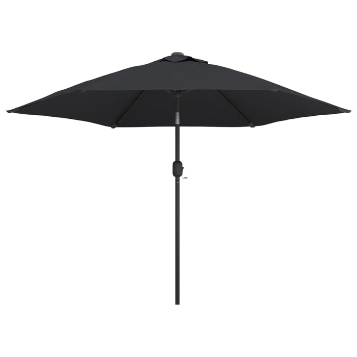 Umbrelă de soare exterior, LED-uri și stâlp oțel, negru, 300 cm - WALTI WALTI