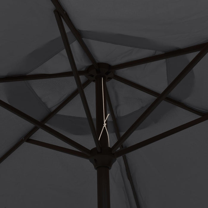 Umbrelă de soare exterior, LED-uri și stâlp oțel, negru, 300 cm - WALTI WALTI